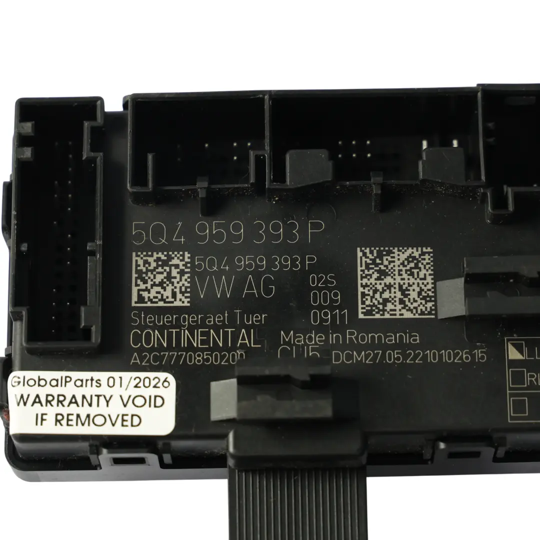 Volkswagen Crafter SY Mk2 Türmodul Steuergerät Fahrerseite - SKU 5Q4959393P - Teilenummer 5Q4959393P